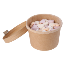 Snoeppot kraft karton deksel 240 ml - Topgiving