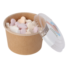 Snoeppot kraft karton deksel 100 ml - Topgiving