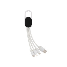 4-in-1 kabel met karabijnhaak - Topgiving