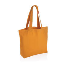 Impact Aware™ recycled canvas shopper met vakje 240gsm - Topgiving