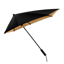 STORMaxi - Arodynamische stormparaplu - Handopening - Windproof -  92 cm - Zwart / Goud - Topgiving