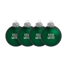Kerstbal Ø 6 cm - set van 4 - Made in Europe - Topgiving