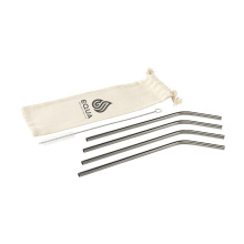 Reusable 4 pieces ECO Straw Set RVS rietjes - Topgiving