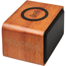 Houten 3W speaker met draadloos oplaadstation - Topgiving