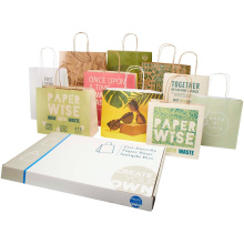 Sample box met tassen van landbouwafval en kraftpapier - Topgiving