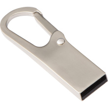 Metalen USB-stick met karabijnhaak, 4GB - Topgiving