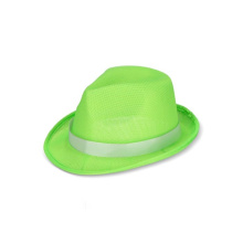 Polyester hoed met band - Topgiving
