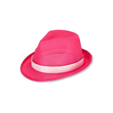 Polyester hoed met band - Topgiving