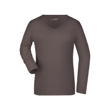 Ladies' Stretch V-Shirt Long-Sleeved - Topgiving