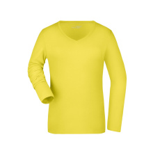 Ladies' Stretch V-Shirt Long-Sleeved - Topgiving
