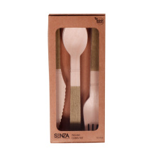 SENZA Wooden Cutlery Gold Set of 12 pcs - Topgiving