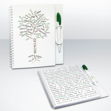 Gerecycled a5 notitieboek met pen - Topgiving