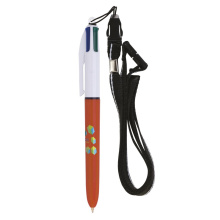 Bic® 4 colours fine balpen + lanyard - Topgiving