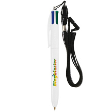 Bic® 4 colours britepix balpen + lanyard - Topgiving