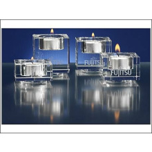 Kaarshouder van glas 5x5x3cm - Topgiving