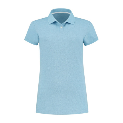 L&S Heather Mix Polo Short Sleeves for her - Topgiving