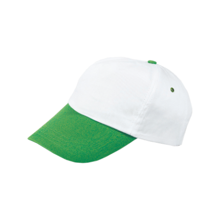 Cap 5 panel wit met gekleurde klep - Topgiving