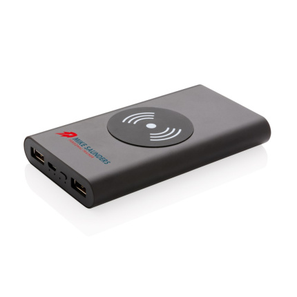 Aluminium 10.000 mAh 5W draadloze powerbank - Topgiving