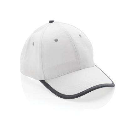 Impact AWARE™ 6 panel 280gr recycled katoen cap met bies - Topgiving