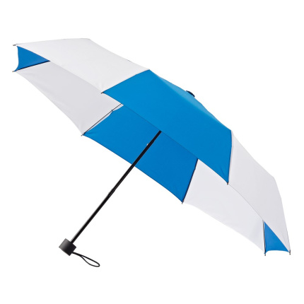 Opvouwbaar - Handopening - Windproof -  100cm - Kobalt blauw / Wit - Topgiving
