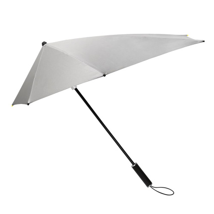 STORMaxi - Arodynamische stormparaplu - Handopening - Windproof -  92 cm - Zwart / Zilver - Topgiving