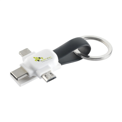 Connection 3-in-1 sleutelhanger met oplaadkabel - Topgiving