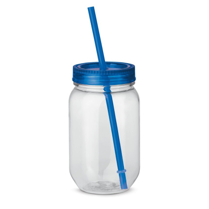 Beker met rietje 550 ml - Topgiving