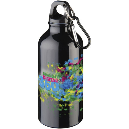 Oregon 400 ml aluminium waterfles met karabijnhaak - Topgiving