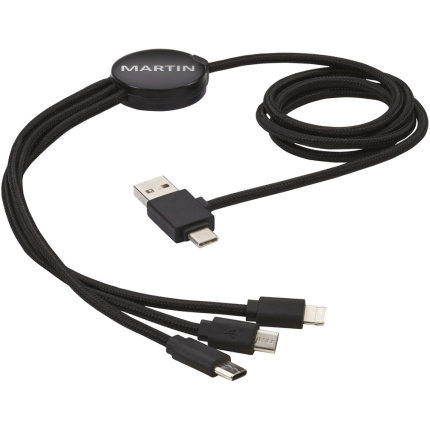 Gleam 5-in-1 oplichtende oplaadkabel  - Topgiving