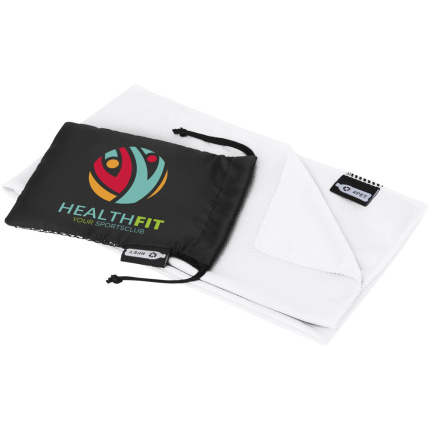 Raquel gerecyclede PET sport koelhanddoek in een pouch 80 x 30 cm - Topgiving