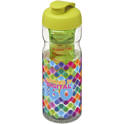 H2O Active® Base 650 ml sportfles en infuser met flipcapdeksel - Topgiving