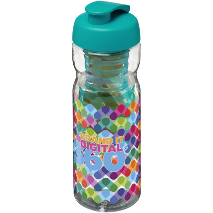 H2O Active® Base 650 ml sportfles en infuser met flipcapdeksel - Topgiving