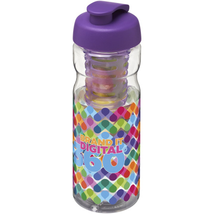 H2O Active® Base 650 ml sportfles en infuser met flipcapdeksel - Topgiving