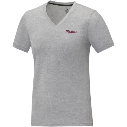 Somoto Dames T-shirt met V-hals en korte mouwen   - Topgiving