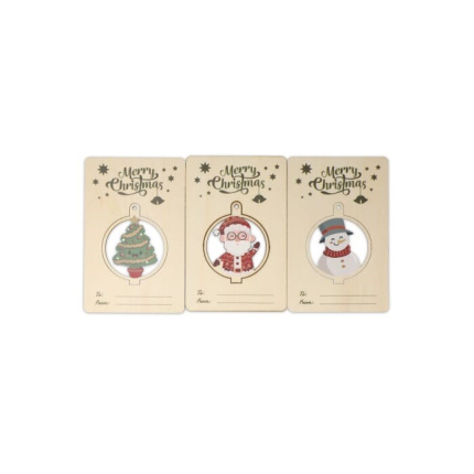 InSideOut FSC Houten kerstornament set van 3 - Topgiving