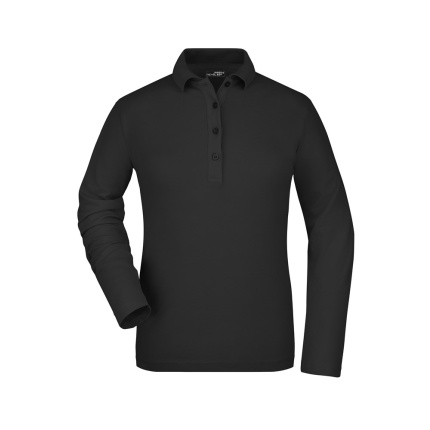 Ladies’ Elastic Polo Long-Sleeved - Topgiving