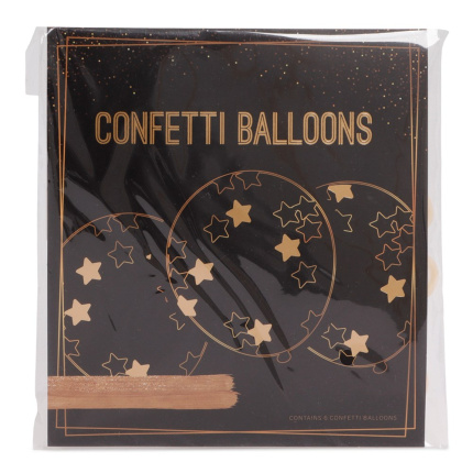 SENZA Confetti Ballonnen Goud /6 - Topgiving