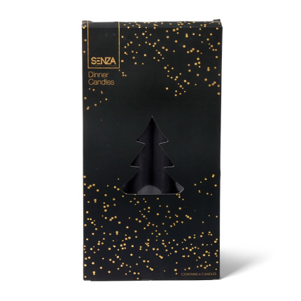 SENZA Dining Candles black 24,5cm /6 - Topgiving