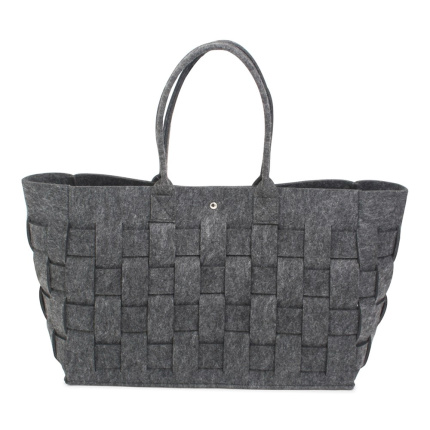 Felt Shopper Braided Anthracite - Topgiving