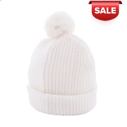 Grof Gebreide Beanie met pompon - Topgiving