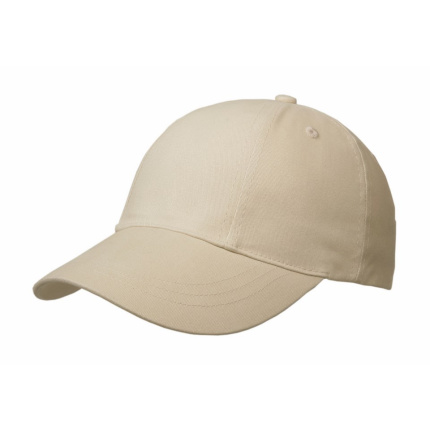 Brushed 6 panel cap, turned top - Topgiving