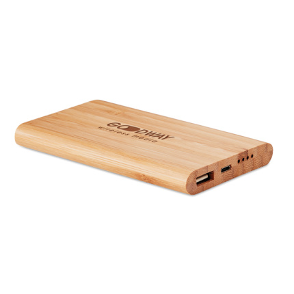 Powerbank bamboe 4000 mah - Topgiving