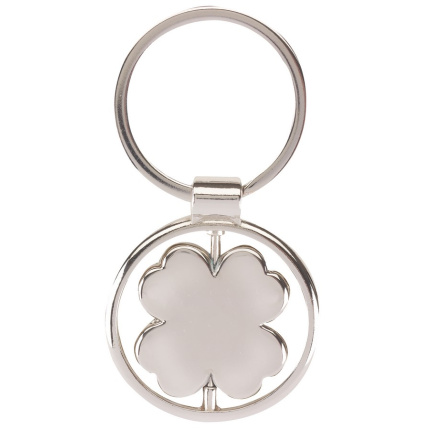 Metalen sleutelhanger spinning clover leaf - Topgiving