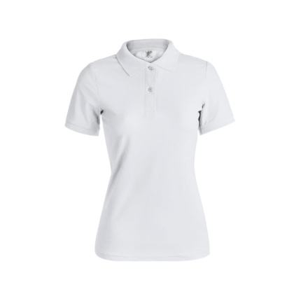 Dames wit polo shirt keya - Topgiving