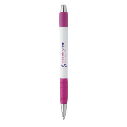 Witte striped grip pen - Topgiving