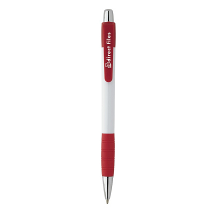 Witte striped grip pen - Topgiving