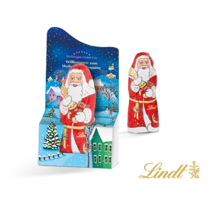 Lindt santa claus 10g in promotional display - Topgiving