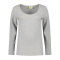 L&S T-shirt Crewneck cot/elast LS for her - Topgiving