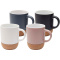 Billie 300 ml mok van keramiek met kurkdetails en matte afwerking - Topgiving
