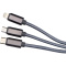 4 in 1 extra langen kabelset USB,Micro USB, C-Type, en Lightning IOS - Topgiving